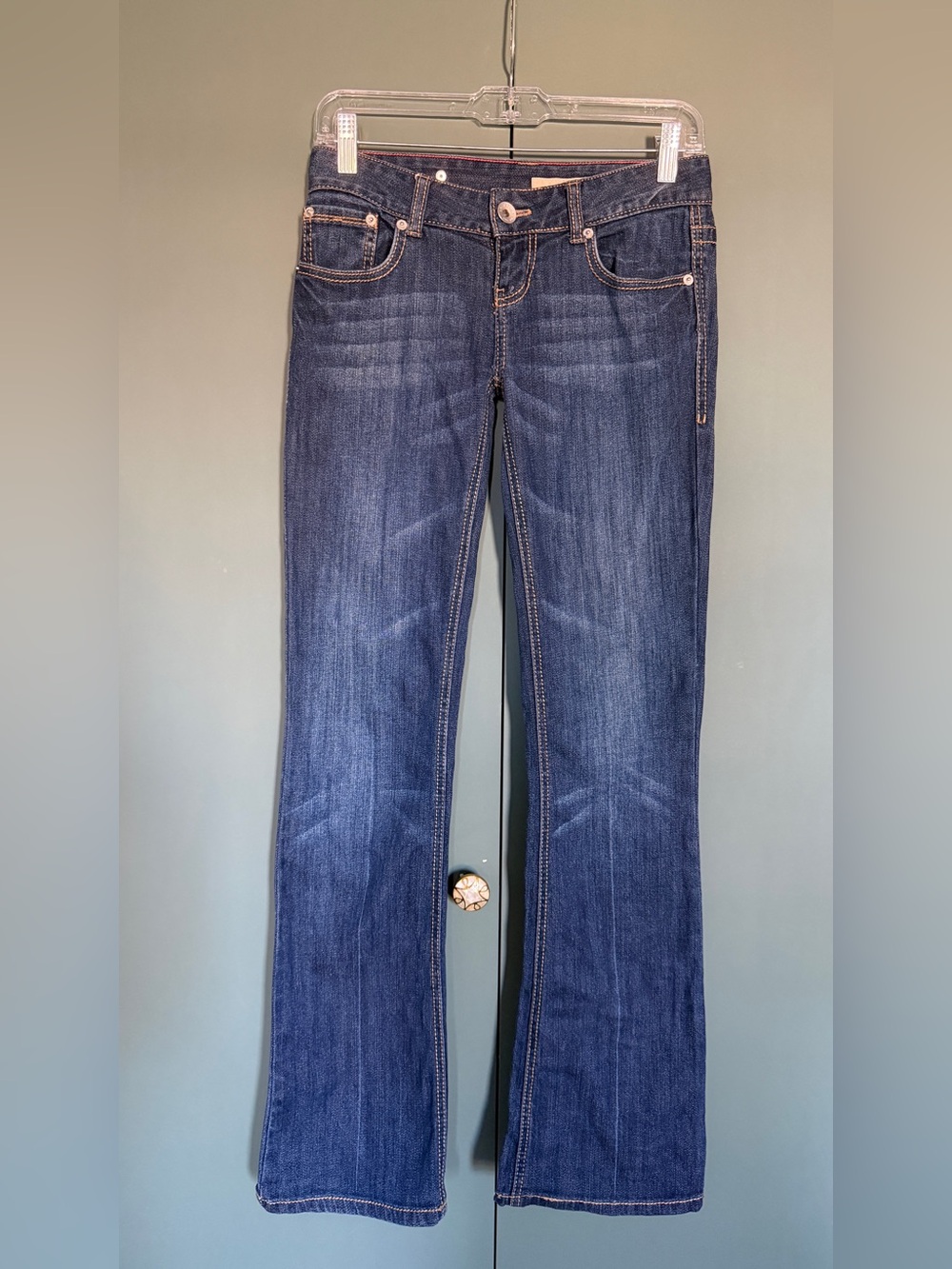 Y2k Dkny low rise Women's Boot Cut Blue Denim Jeans size 26